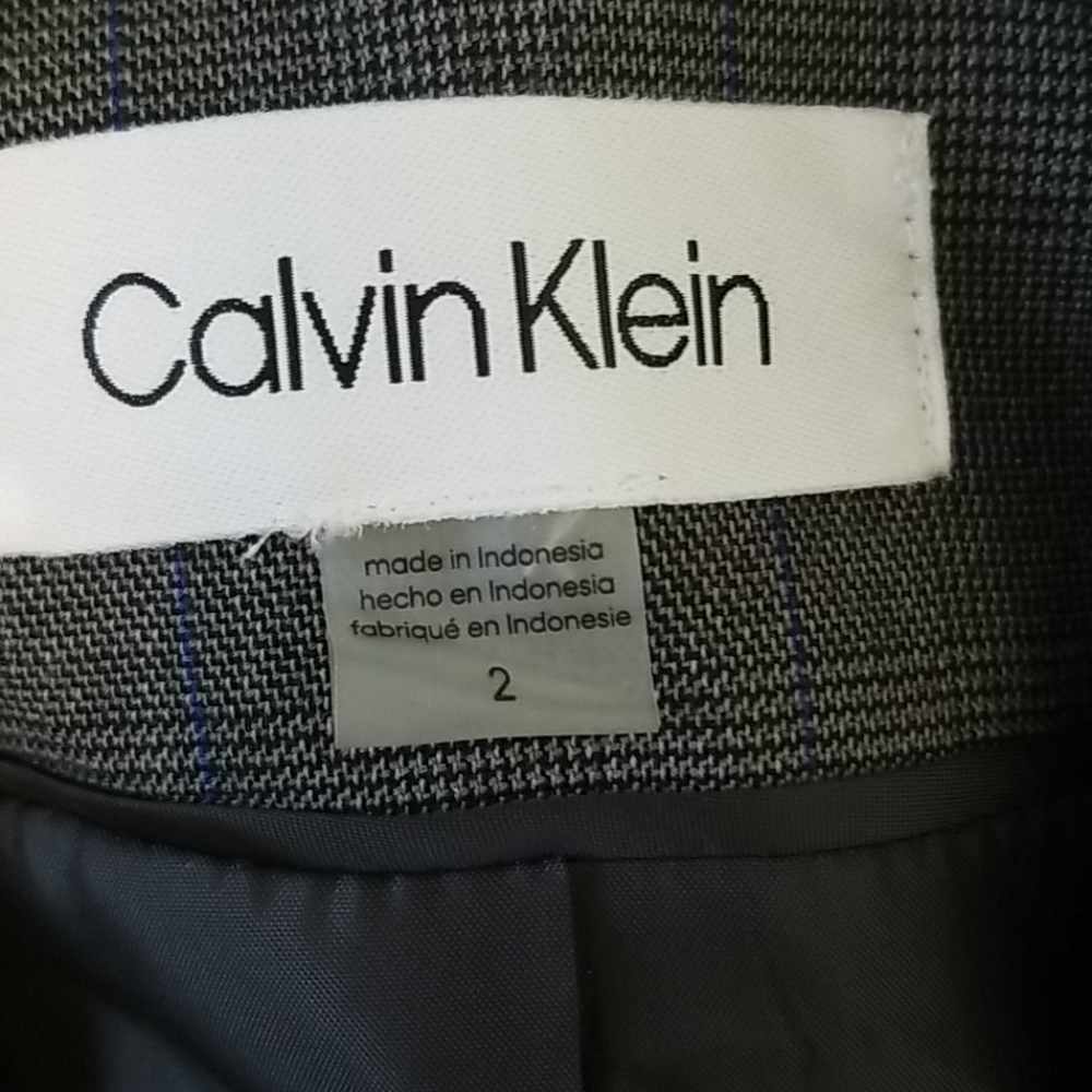 Calvin Klein Glen Plaid 2 Button Jacket NWT SZ 2 - Picture 14 of 16